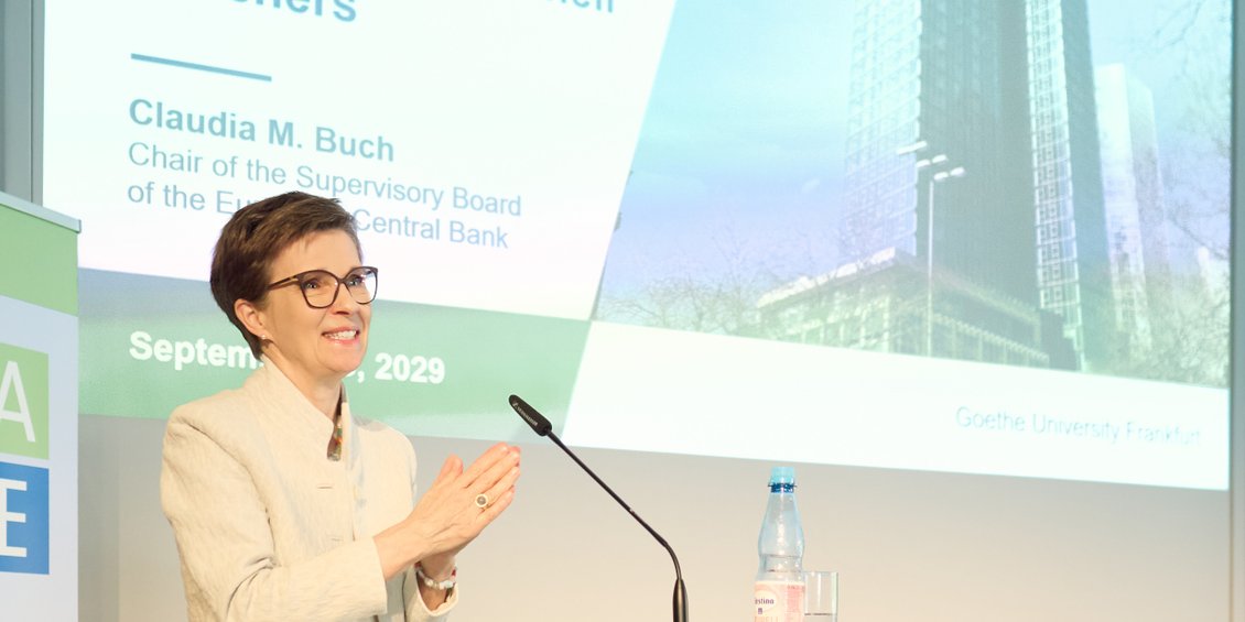 Claudia Buch (SSM) giving a keynote